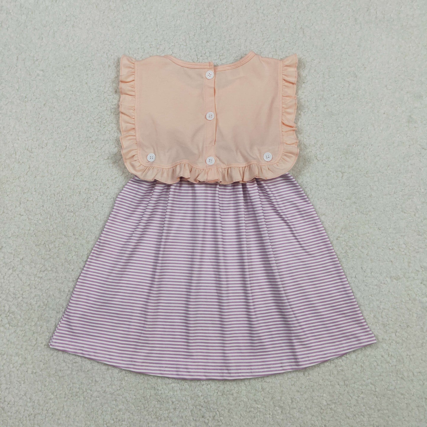 preorder Samples GSD3559 Pink Purple Striped Sleeveless Girls Dress