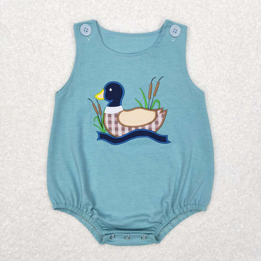 SR0590 Hunting mallard sleeveless boys romper
