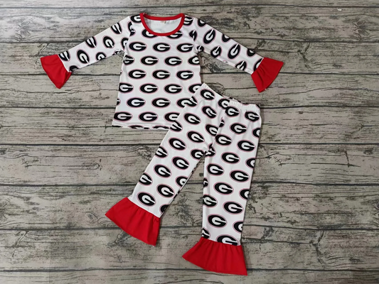 custom S 10.14 Team red long sleeve pants girls pajamas