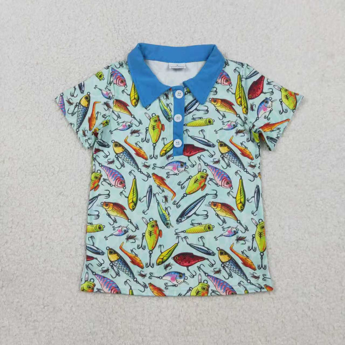 Fishing Short Sleeve Top/Romper Sibling Clothes RTS