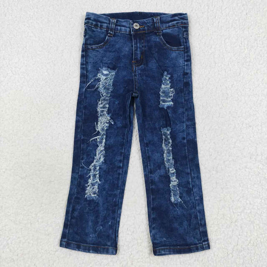 P0197 Dark Blue Ripped Boys Denim Jeans