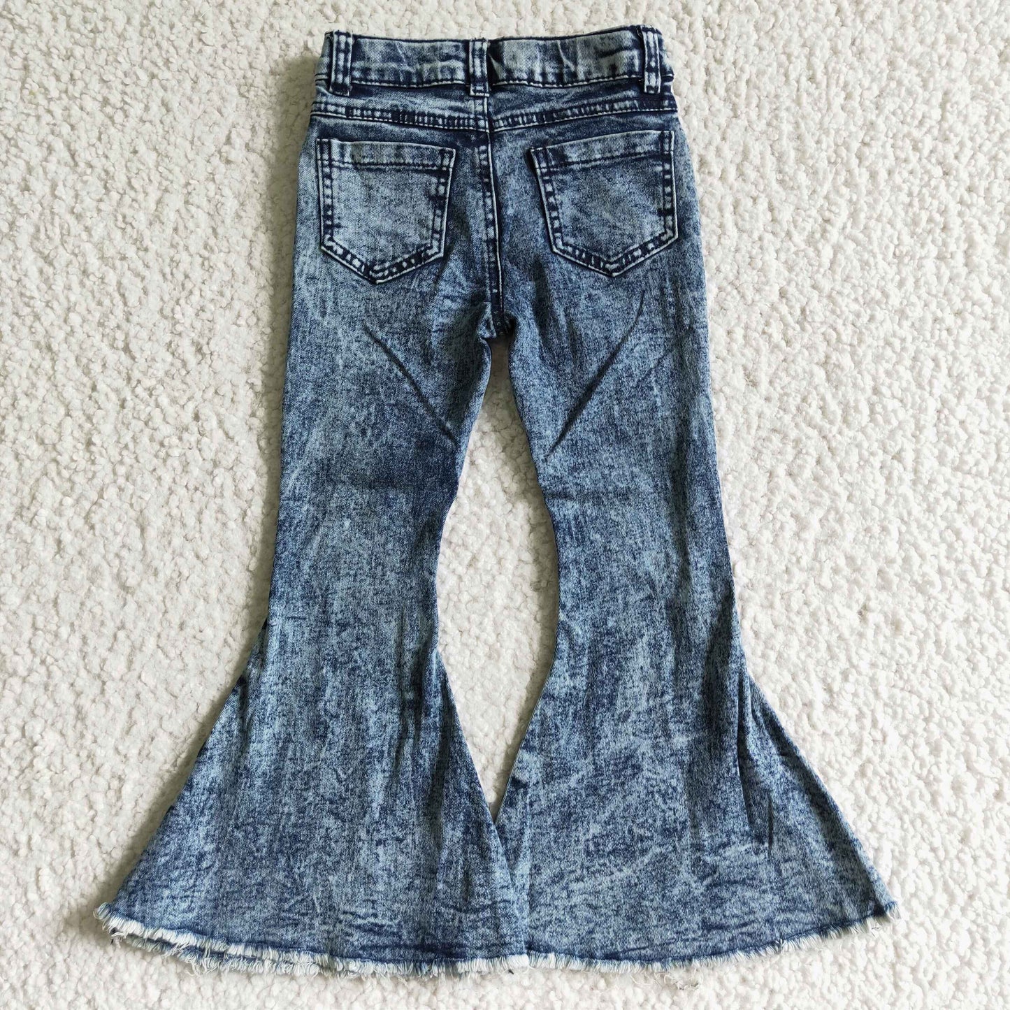 P0008 Blue Baby Girls Denim Jeans