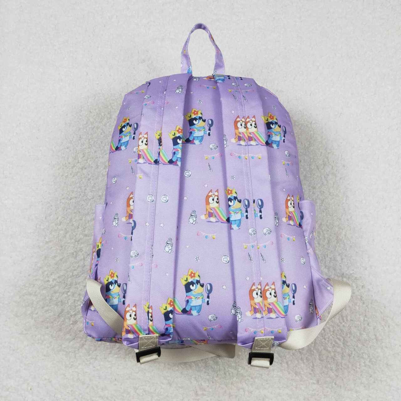 BA0058 cartoon blue dog purple kids bag