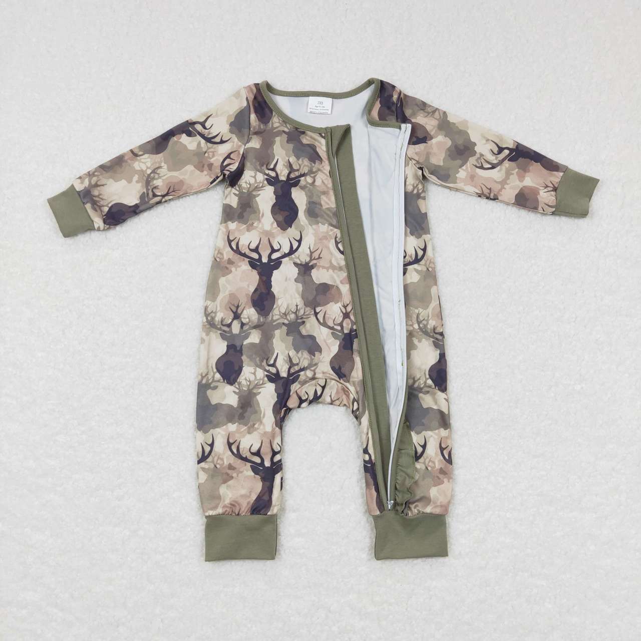 USA SHOP LR0661 Hunt camo deer long sleeve pants girls romper