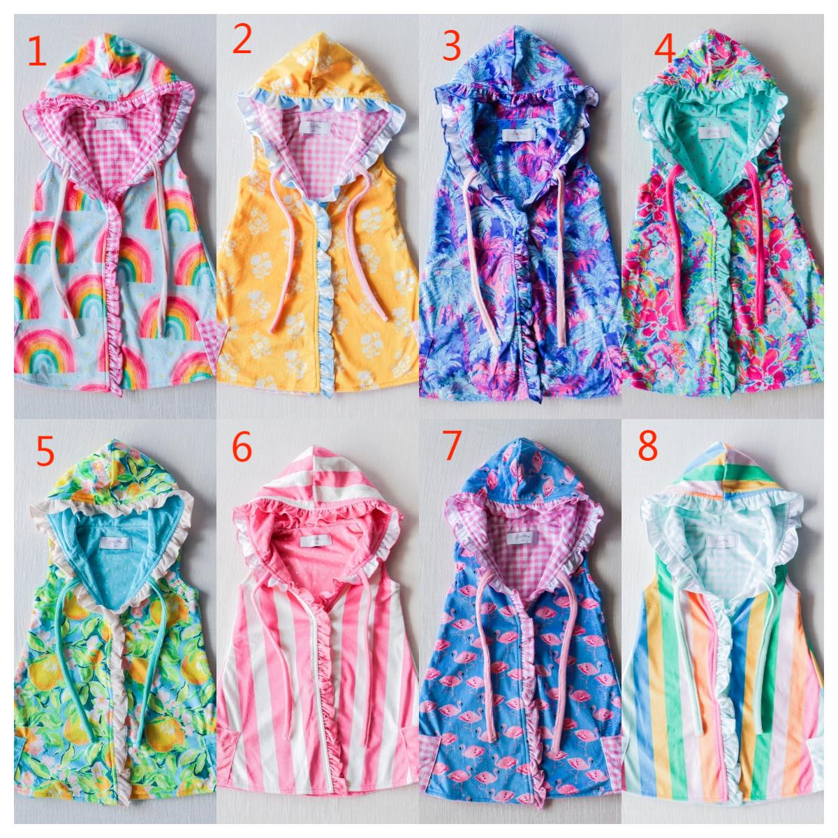 custom kids swimming coverup milk silk single layer (moq 3)