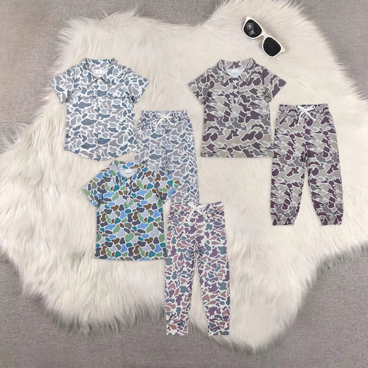 camo short sleeve pants boys set RTS sibling clothes