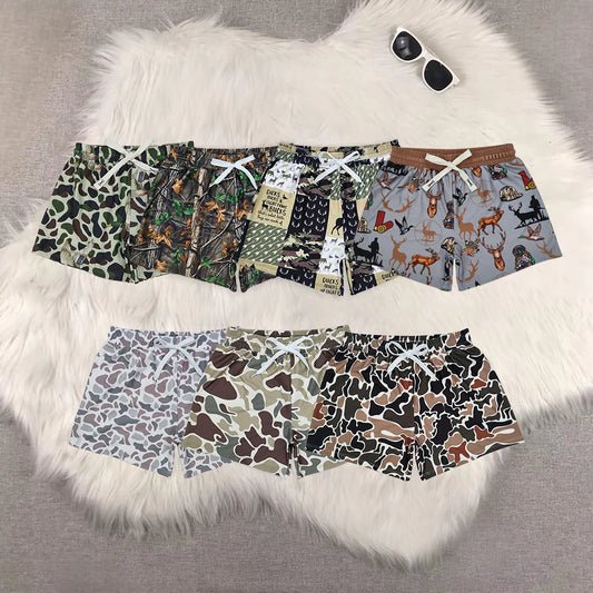 hunting camo deer mallard Boys Swimming Trunk RTS Sibling Clothes