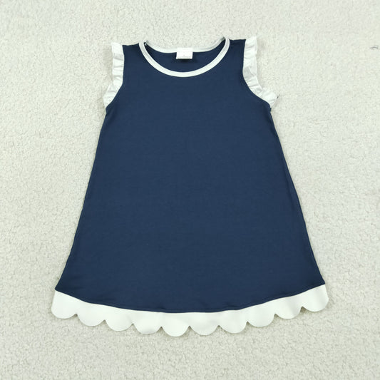 GSD4056 Navy Blue Sleeveless Girls Dress