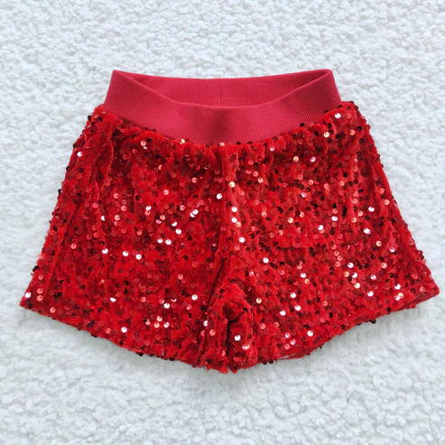 colorful sequin shorts RTS sibling clothes