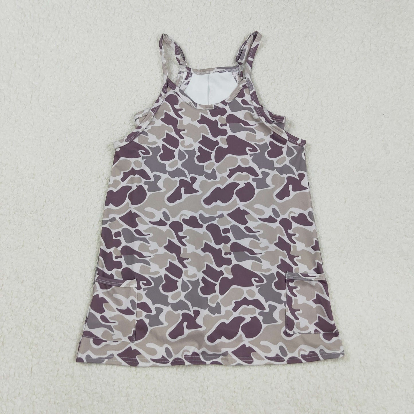 GSD2719 yoga grey camo skorts girls dress