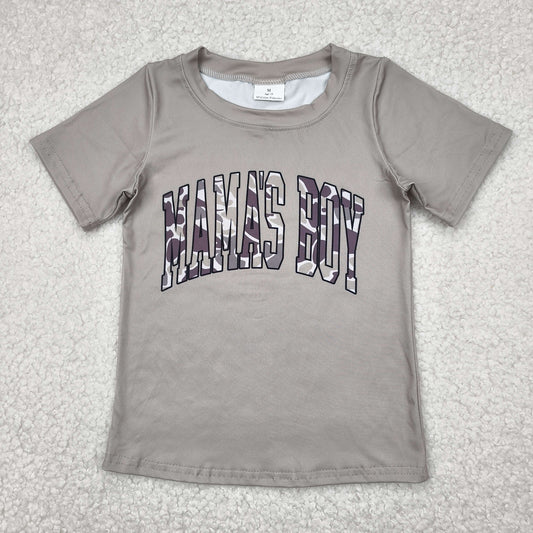 BT1186 mama's boy hunting camo grey short sleeve boys top