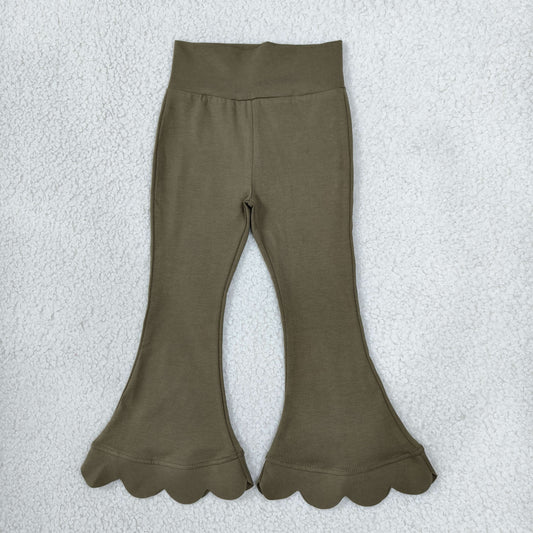 P1080 Scallop Green Girls Pants