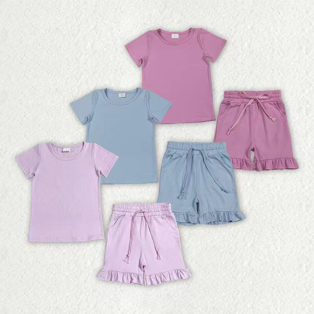 Solid Color Girls Set RTS Sibling Clothes