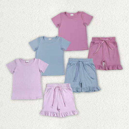Solid Color Girls Set RTS Sibling Clothes