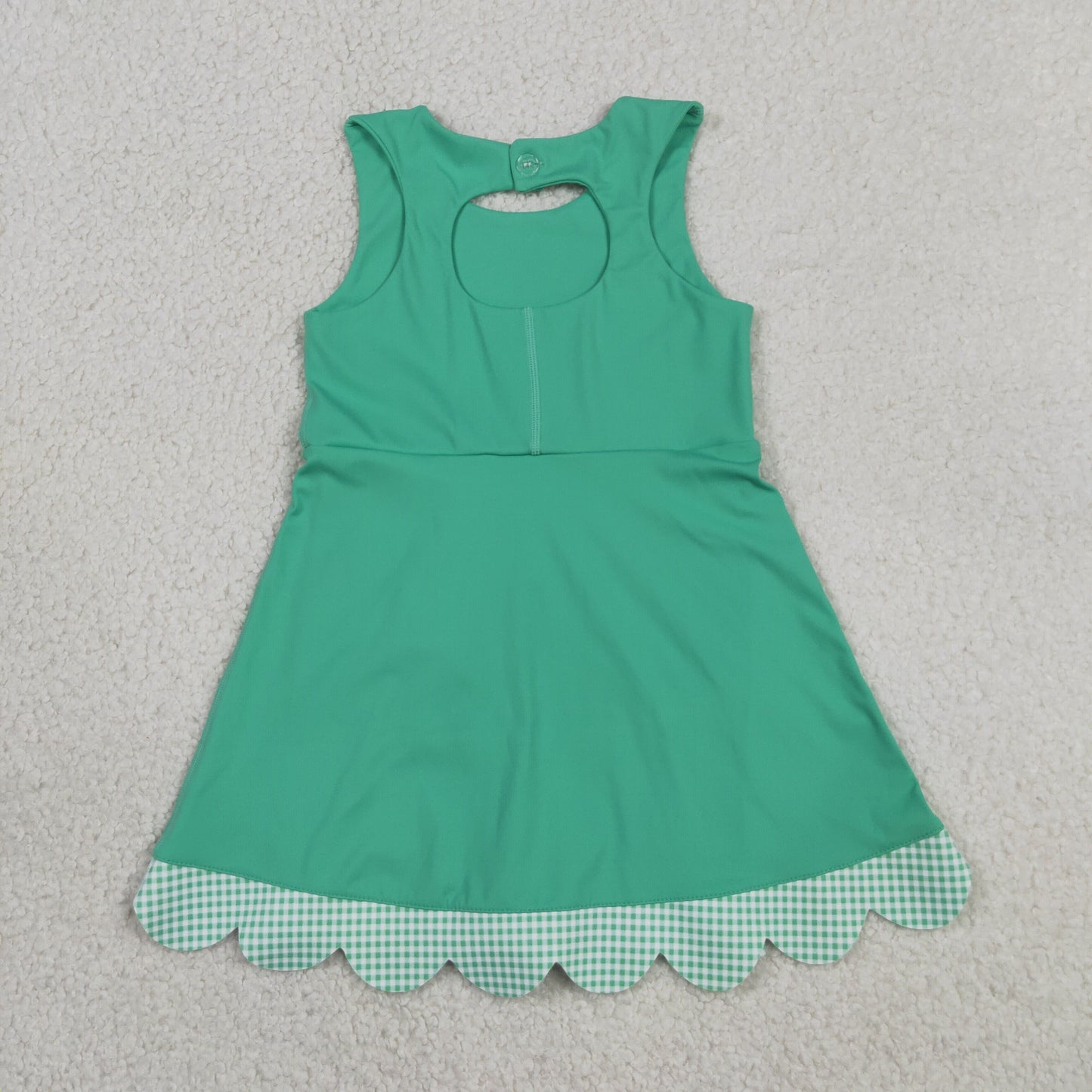 GSD3029 Yoga Green Sleeveless Girls Dress