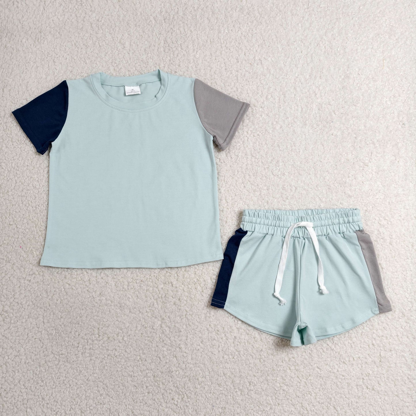BSSO2013 Blue Short Sleeve Shorts Boys Set