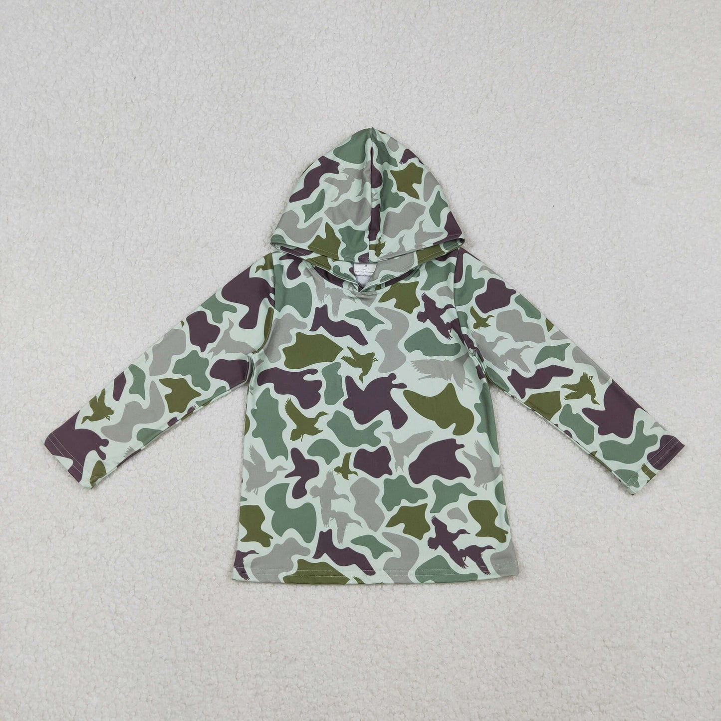 BT1374 hunting camo mallard hoodie long sleeve boys top