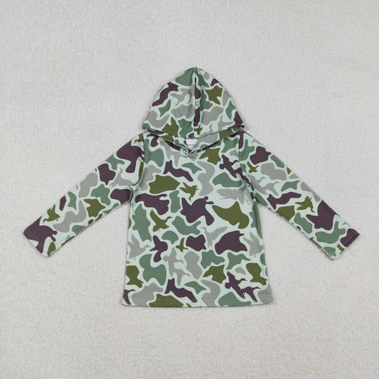 BT1374 hunting camo mallard hoodie long sleeve boys top