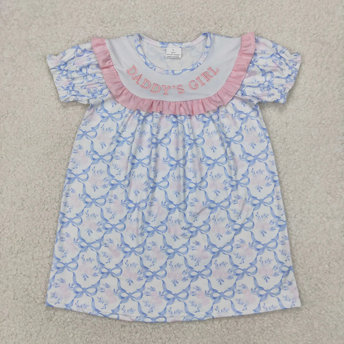embroidery daddy's boy/daddy's girl Summer Sibling Clothes RTS