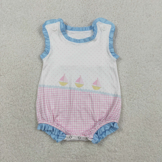 SR3755 Saltboat Pink Girls Romper