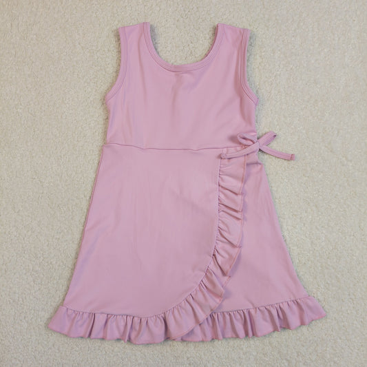 GSD3034 Yoga Light Pink Sleeveless Girls Dress