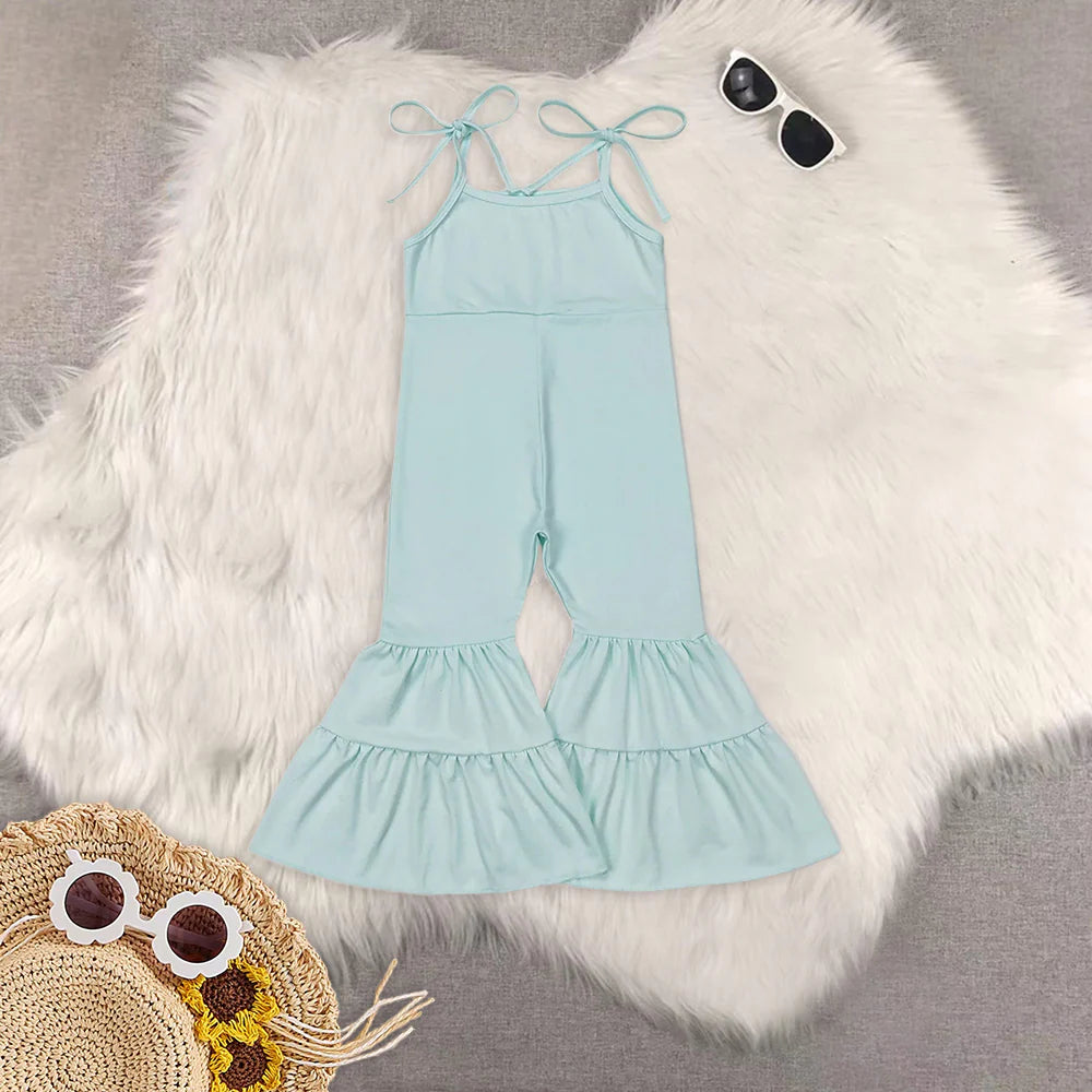 solid color cotton girls jumpsuits RTS Sibling Clothes