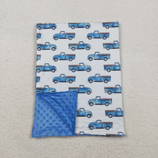 BL0062 Blue Truck Baby Blanket