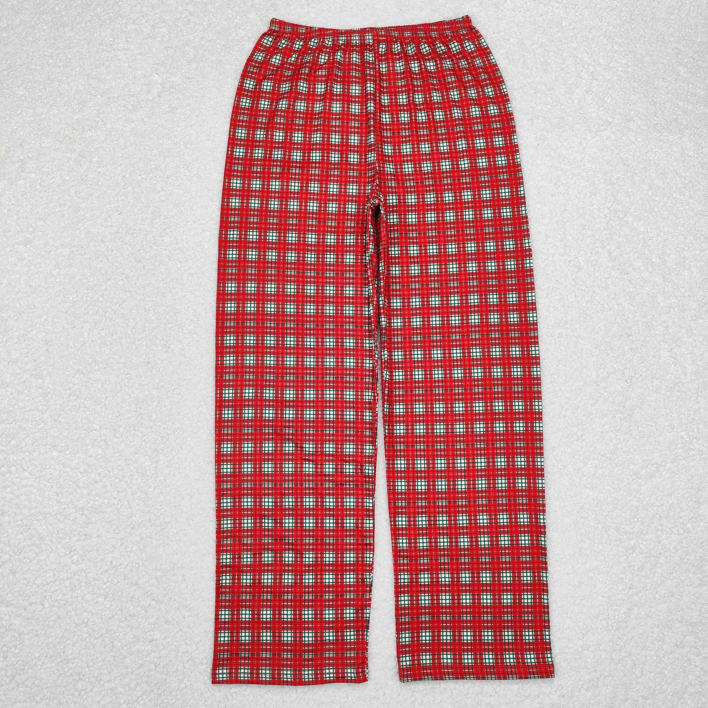 P0569 Christmas M candy red checkered adult pants