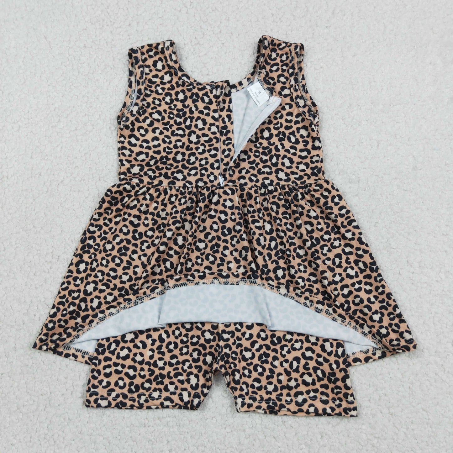 SR3070 cow print sleeveless girls jumpsuits
