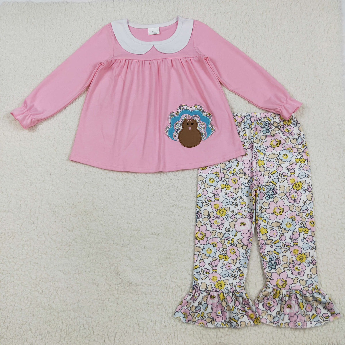 Embroidery Thanksgiving turkey RTS Sibling Clothes