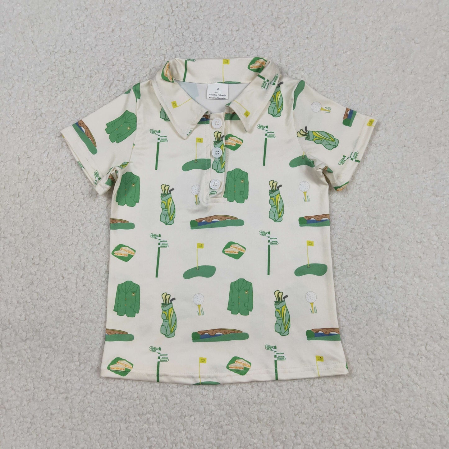 BT1583 Golf Blue Short Sleeve Boys Top