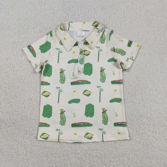 BT1583 Golf Blue Short Sleeve Boys Top