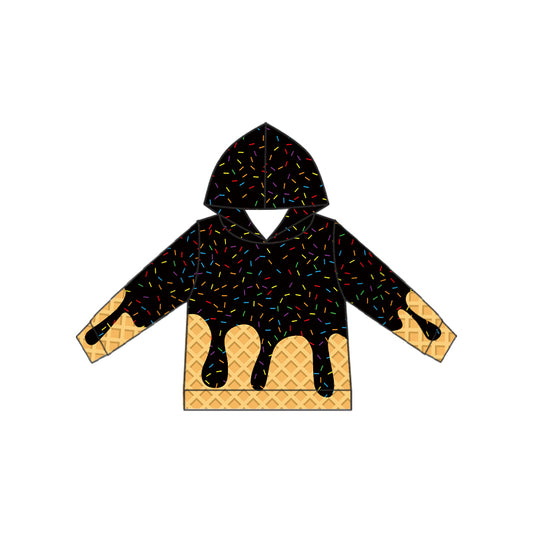 preorder BT1323 ice black purple hoodie long sleeve boys top