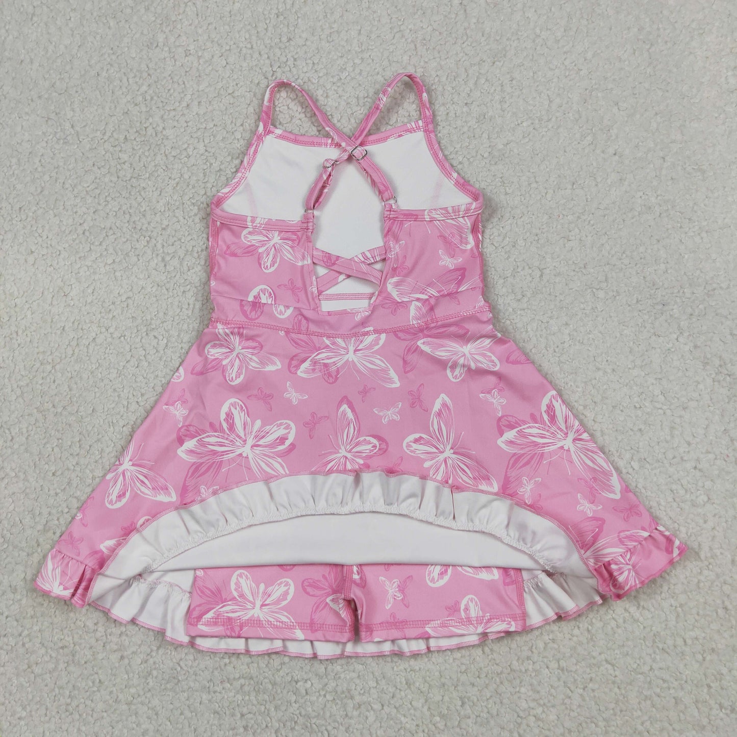 GSD2292 Yoga Butterfly Pink Skorts Girls Dress