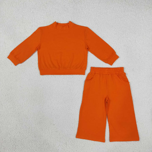 GLP3414 Orange Long Sleeve Pants Girls Set