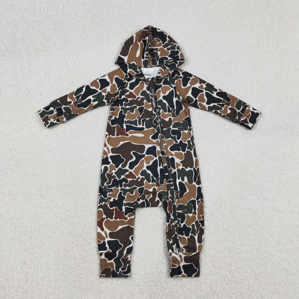 LR2815 hunting camo hoodie zipper long sleeve boys romper