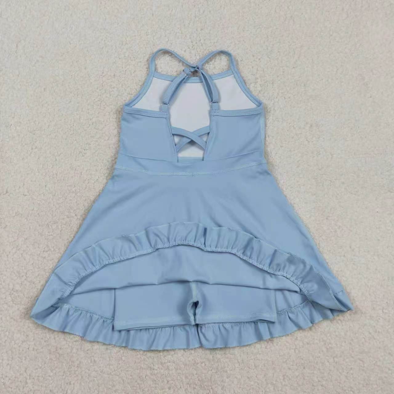 Yoga Solid Color Skort Girls Dress Sibling Clothes