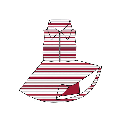 custom football team alabama maroon striped sleeveless polo skirt with shorts