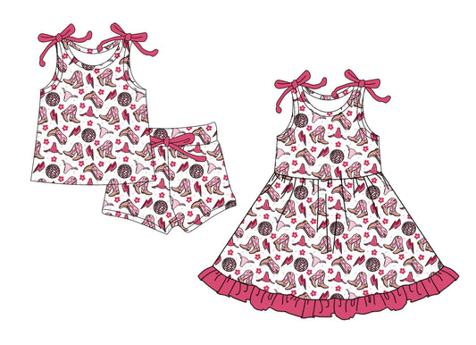 Custom Moq 3 Western Cowgirl Girls Set/Dress Sibling Clothes