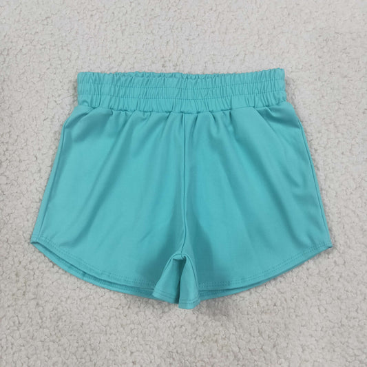 Yoga SS0904 Solid Color Blue Girls Shorts