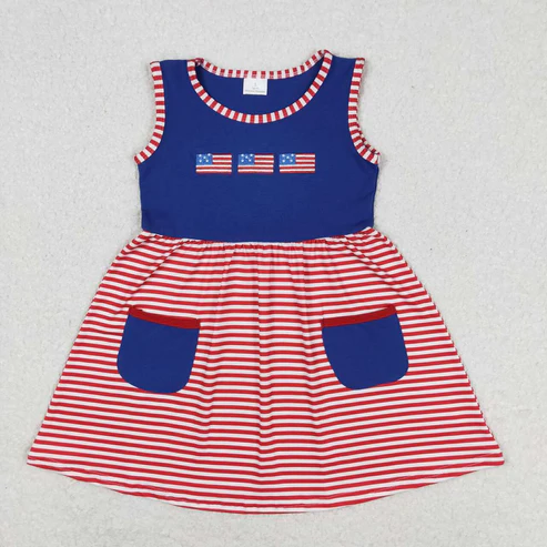 embropidery July 4th flag RTS sibling clothes
