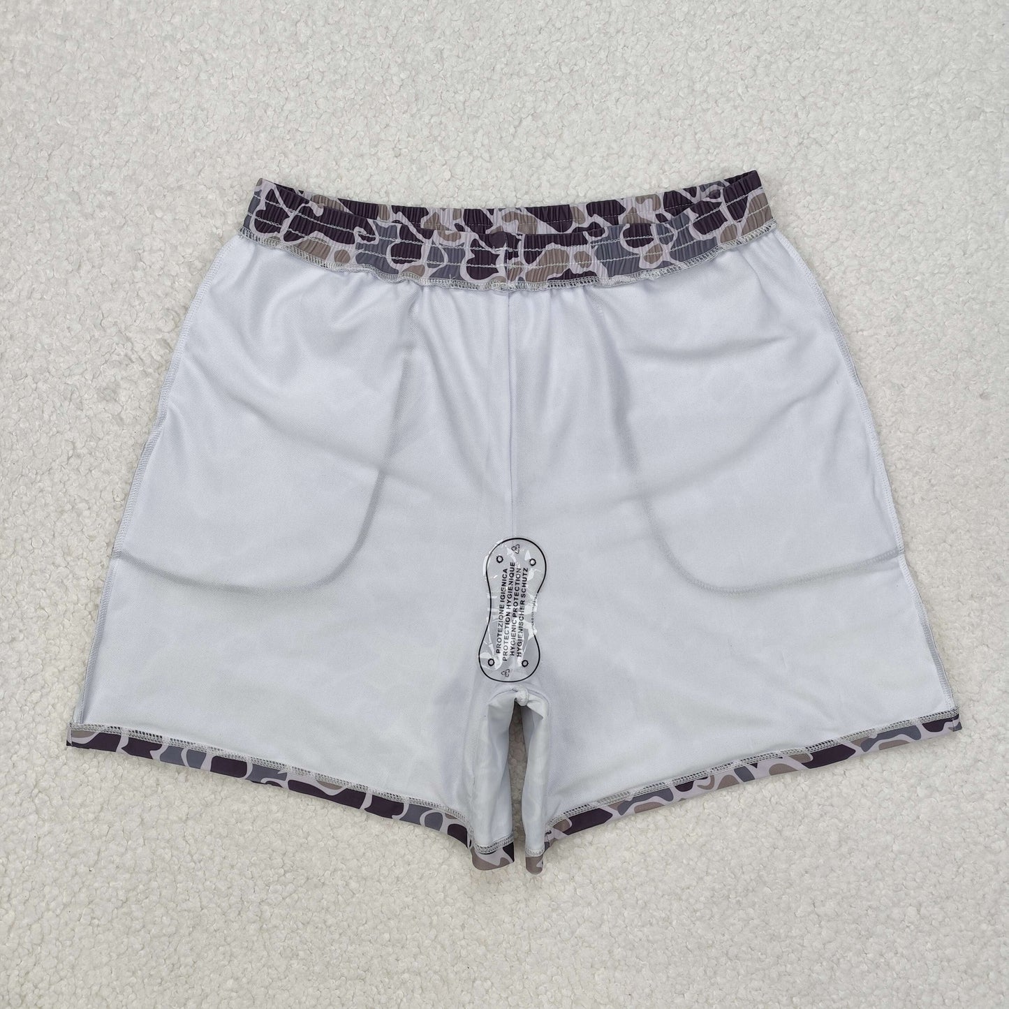 S0323 grey camo shorts adult swimming trunk