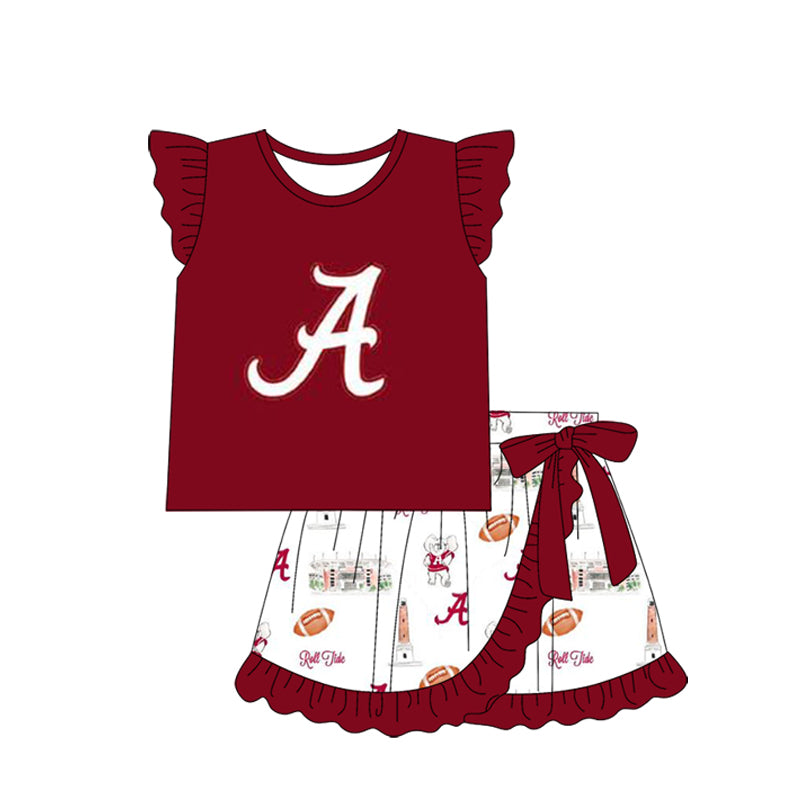 Custom Moq 3 Football Item Roll Tide Elephant Maroon sibling clothes