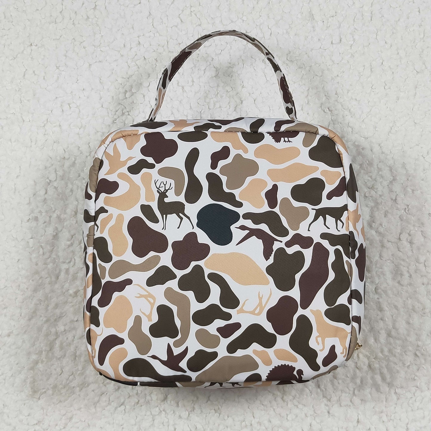 BA0305 hunting camo mallard duck dog lunchbox lunch bag