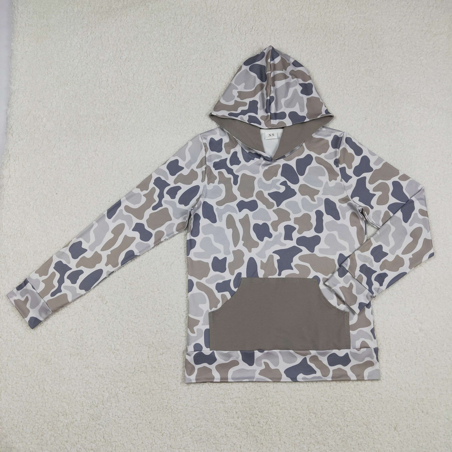 BT1471 hunting camo pocket hoodie long sleeve adult man top