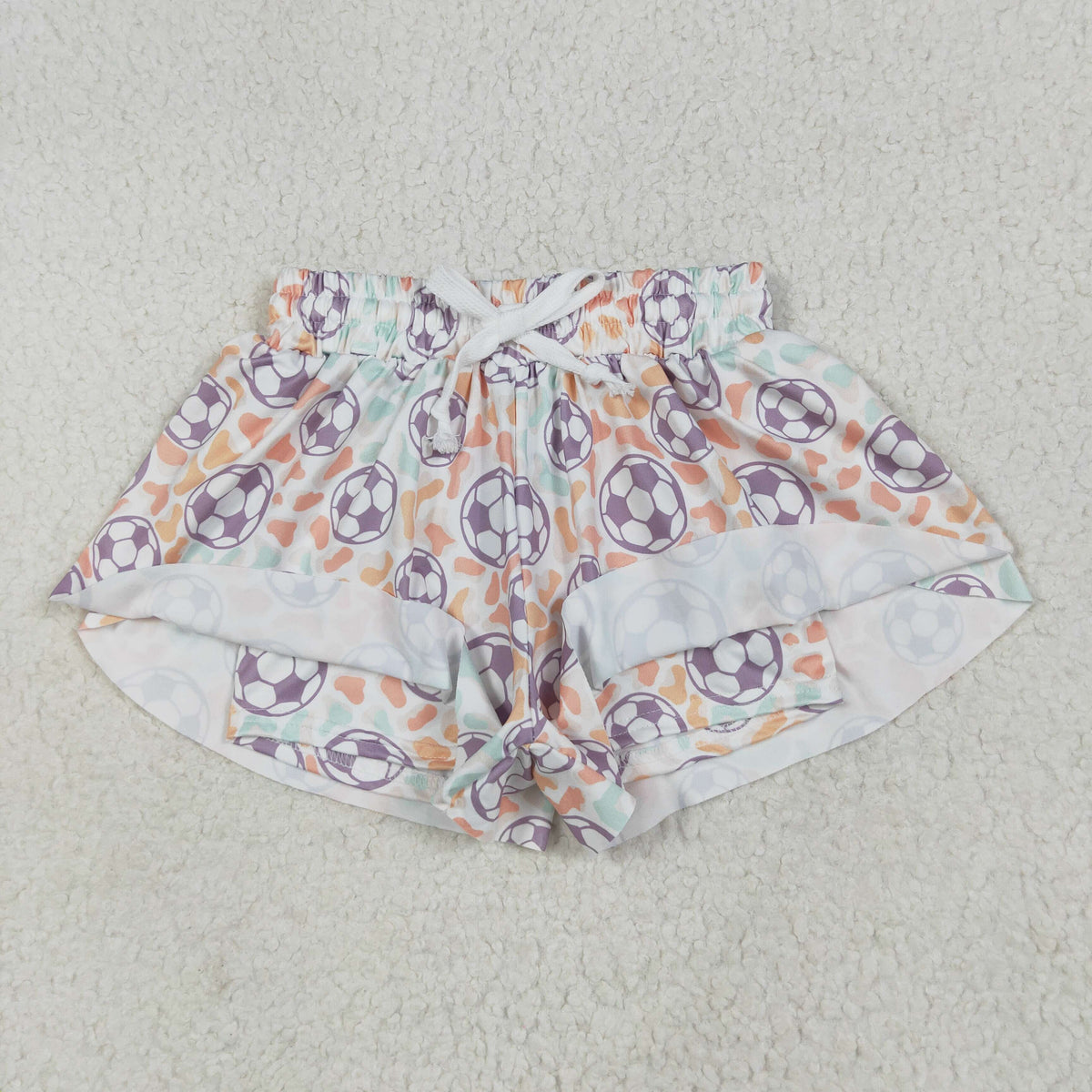 SS0582 soccer colorful leopard girls shorts