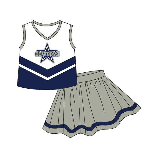 custom S 8.9 Black & grey sleeveless cheerleader dress