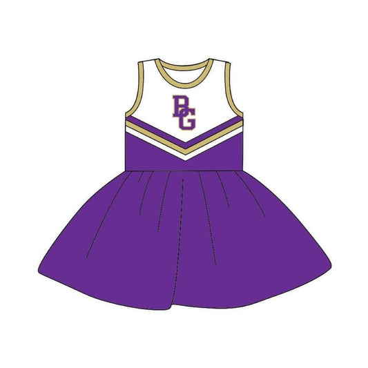 custom S 8.23 Purple sleeveless cheerleader dress