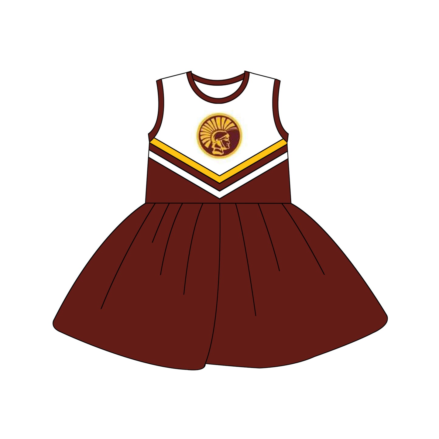 custom S 8.23 Red sleeveless cheerleader dress