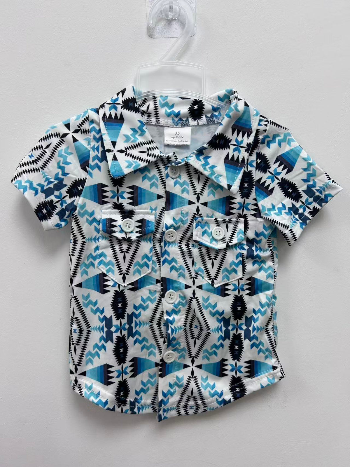 Western style short sleeve boys shirt boys top RTS Sibling  Clothes